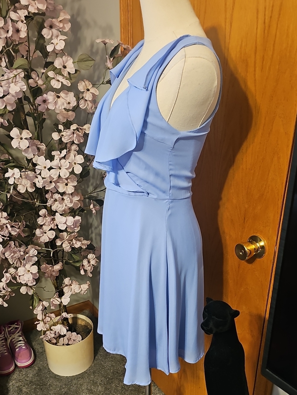 Miami Periwinkle Ruffle Dress - Picture 2 of 6